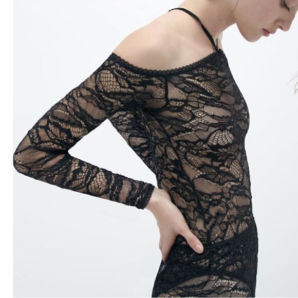 NWT Zara Lace Bodysuit and Leggings Set - Picture 8 of 16